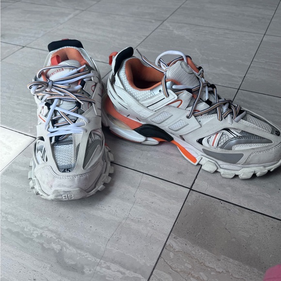 BALENCIAGA TRACK RUNNER ORANGE & WHITE - Picture 3 of 6
